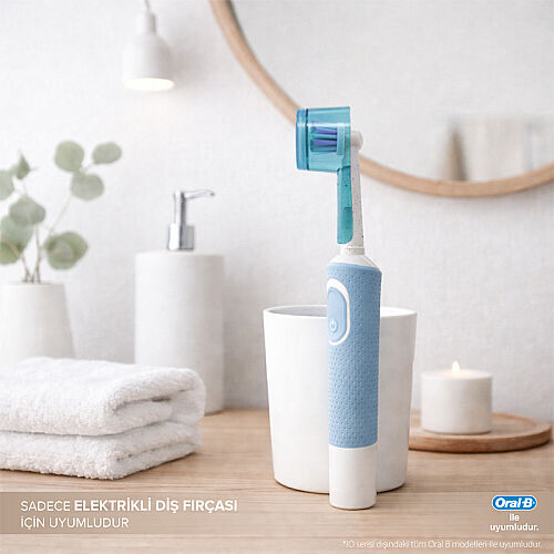 Steriball Pilli veya Şarjlı Diş Fırçaları İçin Hijyenik Diş Fırçası Kabı - Yeşil ve Mavi - 3