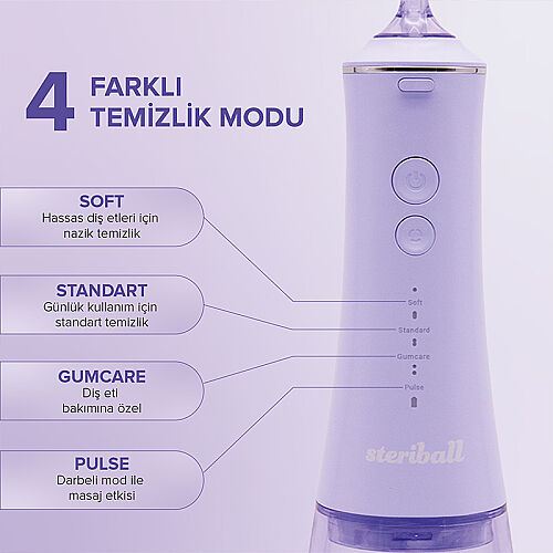 Steriball Taşınabilir Ağız Duşu - Lila - 7