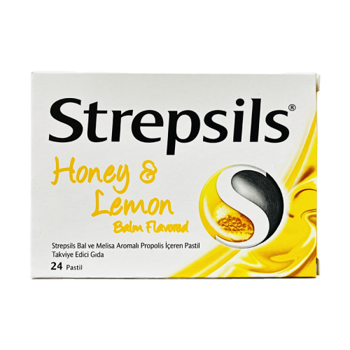 Strepsils Herbal Limon ve Bal Aromalı Pastil Takviye Edici Gıda 24 Adet - Strepsils Herbal