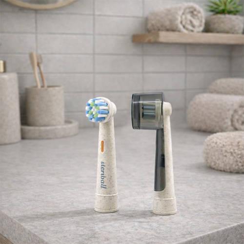 Streriball Pilli Şarjlı Diş Fırçanız için Yedek Başlık + Hijyenik Koruyucu Kap - 6