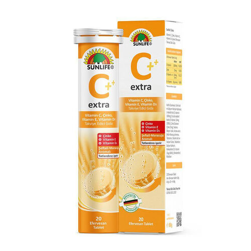 Sunlife Extra C Vitamin C 20 Efervesan Tablet - Sunlife