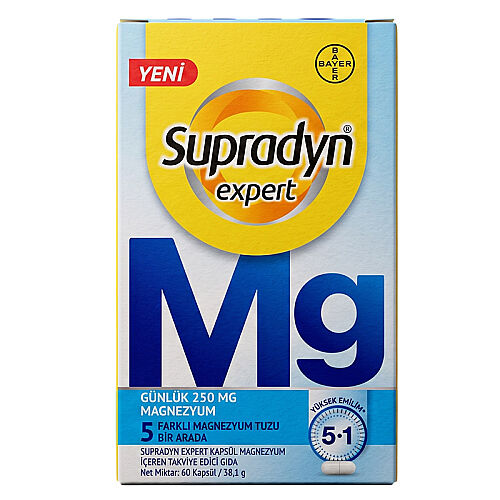 Supradyn Expert Kapsül Magnezyum İçeren Takviye Edici Gıda 60 Kapsül - Supradyn