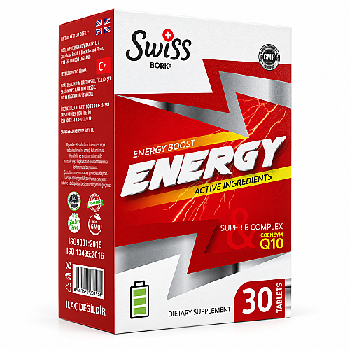 Swiss Bork Energy Takviye Edici Gıda 30 Tablet - Swiss Bork