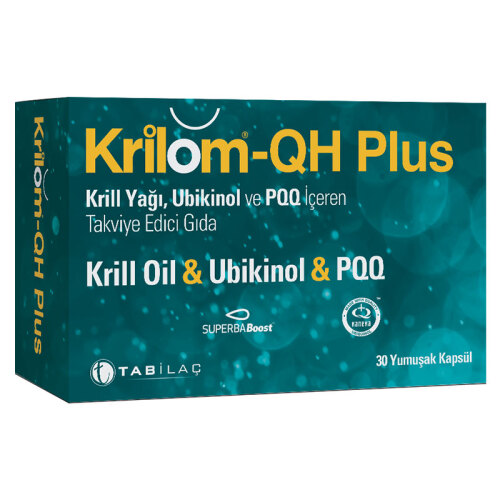 Tab İlaç Krilom-QH Plus Krill Yağı İçeren Takviye Edici Gıda 30 Kapsül - 1