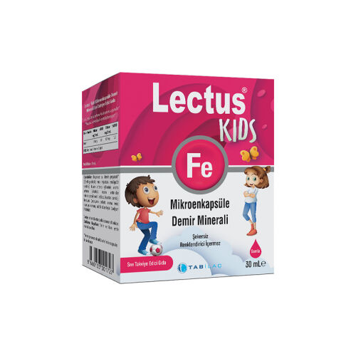 Tab İlaç Lectus Kids Fe Demir Minerali Sıvı Takviye Edici Gıda 30 ml - TAB İlaç Sanayi A.Ş