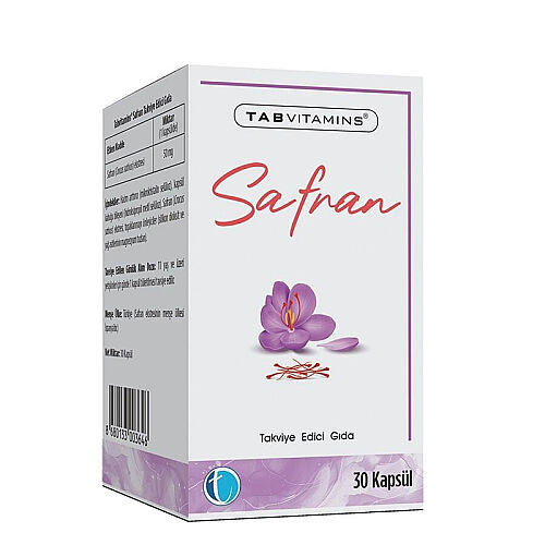 Tab Vitamins Safran İçeren Takviye Edici Gıda 30 Kapsül - TAB İlaç Sanayi A.Ş