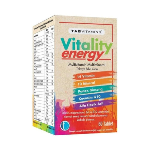 Tab Vitamins Vitality Energy Multivitamin 60 Tablet - TAB İlaç Sanayi A.Ş