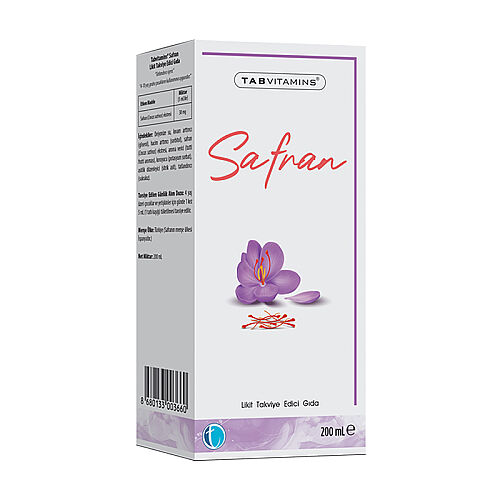 Tabvitamins Safran İçeren Takviye Edici Gıda 200 ml - TAB İlaç Sanayi A.Ş