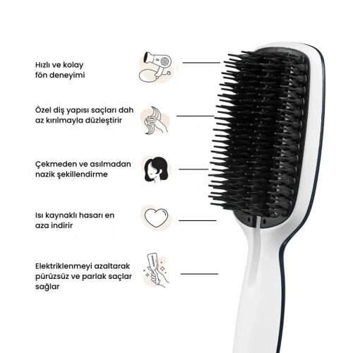 Tangle Teezer Blow Styling - Paddle Small - Blue-Cream - Tangle Teezer (1)