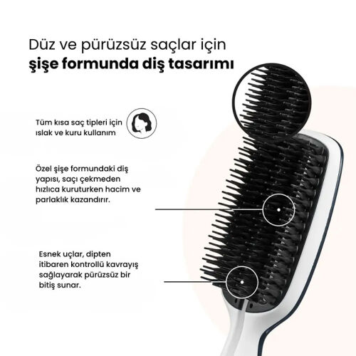 Tangle Teezer Blow Styling - Paddle Small - Blue-Cream - 3