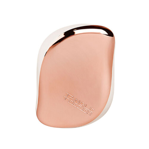 Tangle Teezer Compact Styler Pink Matte Chrome Saç Fırçası - Düz ve Kıvırcık Saçlar için Çanta Boy Tarak - Tangle Teezer (1)