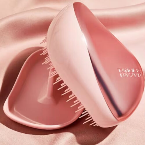 Tangle Teezer Compact Styler Pink Matte Chrome Saç Fırçası - Düz ve Kıvırcık Saçlar için Çanta Boy Tarak - 5