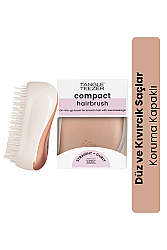 Tangle Teezer Compact Styler Rose Gold Ivory Kapaklı Saç Fırçası - Düz Kıvırcık Saçlar için Seyahat Boy Tarak - 1
