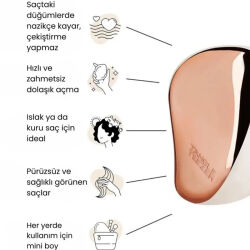 Tangle Teezer Compact Styler Rose Gold Vory Saç Fırçası - 4