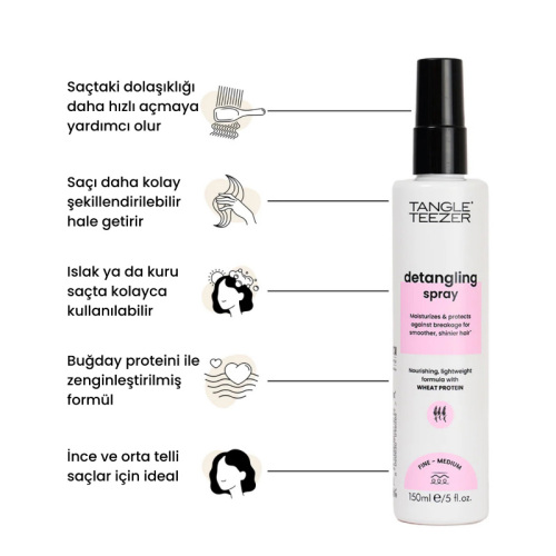 Tangle Teezer İnce Telli ve Normal Saçlar için Dolaşık Açıcı Sprey 150ml - Tangle Teezer (1)