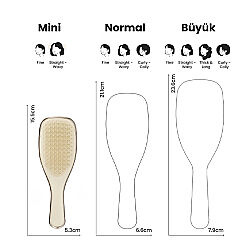 Tangle Teezer Mini Ultimate Detangler Champagne Gold Chrome Saç Fırçası-Tarak Mini Boy - 4