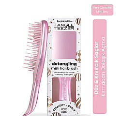 Tangle Teezer Mini Ultimate Detangler Satin Pink Chrome Saç Fırçası-Tarak Mini Boy - 2