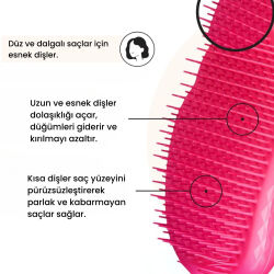 Tangle Teezer Original Pink Fizz Düz-Kıvırcık Saçlar için Saç Fırçası-Tarak - 3