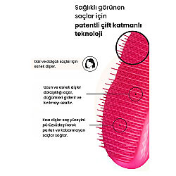 Tangle Teezer Original Pink Fizz Düz-Kıvırcık Saçlar için Saç Fırçası-Tarak - 5