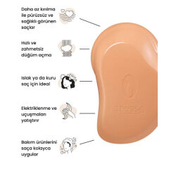 Tangle Teezer Original Plant Brush Orange Düz ve Dalgalı Saçlar için Saç Fırçası-Tarak - 4