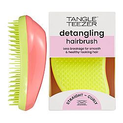 Tangle Teezer Original Salmon Pink Yellow Düz ve Kıvırcık Saçlar için Saç Fırçası-Tarak - 1