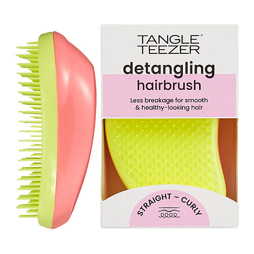 Tangle Teezer Original Salmon Pink Yellow Düz ve Kıvırcık Saçlar için Saç Fırçası-Tarak - Tangle Teezer
