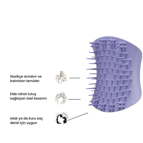 Tangle Teezer Scalp Brush Lilac Masaj ve Saç Fırçası-Tarak Islak Kullanım - Tüm Saç Tipleri - 4