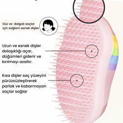 Tangle Teezer Small Original Pink Unicorn Çocuk Düğüm Açıcı Saç Fırçası-Tarak - Düz ve Kıvırcık Saçlar - 3