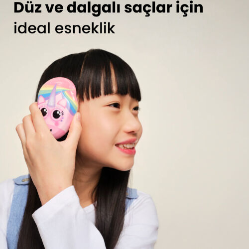 Tangle Teezer Small Original Pink Unicorn Çocuk Düğüm Açıcı Saç Fırçası-Tarak - Düz ve Kıvırcık Saçlar - 5