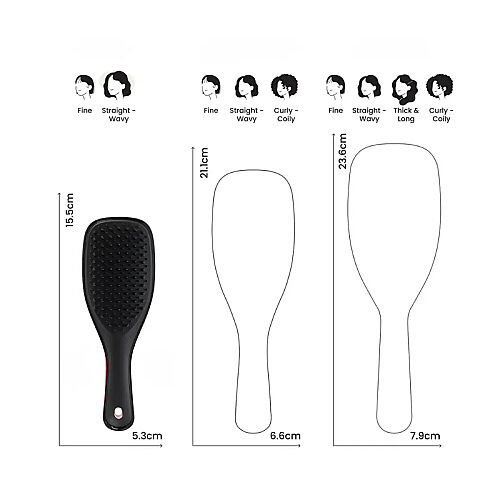 Tangle Teezer The Ultimate Detangler Black Eletriklenme Önleyici Mini Boy Tarak - Düz ve Kıvırcık Saçlar - 4