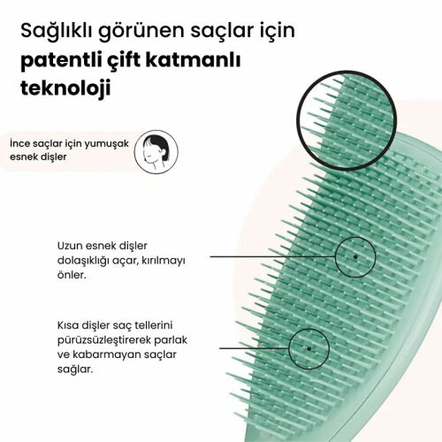 Tangle Teezer The Ultimate Detangler Fine Fragile Dark Teal İnce ve Hassas Saçlar için Kırılma Önleyici Tarak - Tangle Teezer (1)