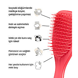 Tangle Teezer The Ultimate Detangler Kids Pink Punch Mini Boy Düğüm açıcı Saç Fırçası-Tarak - Düz ve Kıvırcık Saçlar - 3