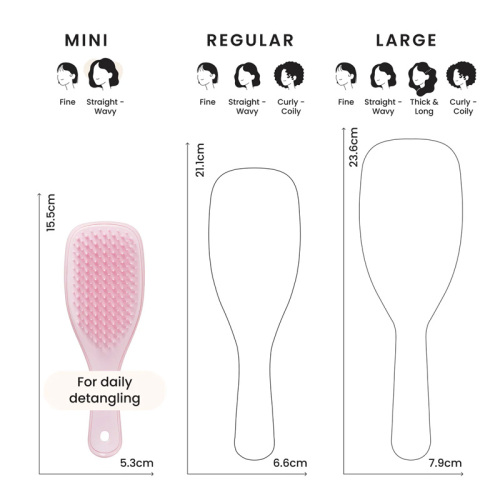 Tangle Teezer The Ultimate Detangler Millennial Pink Mini Boy Düz ve Kıvırcık Saçlar için Saç Fırçası-Tarak - 4