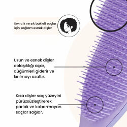Tangle Teezer The Ultimate Detangler Naturally Curly Eletriklenme Önleyici Saç Fırçası-Tarak - Dalgalı Saçlar - 4