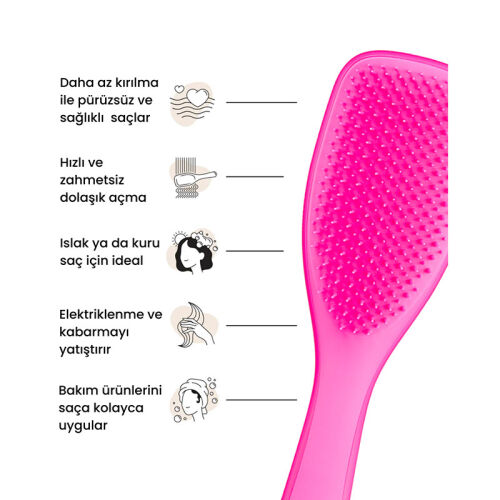 Tangle Teezer The Ultimate Detangler Runway Pink Eletriklenme Önleyici Saç Fırçası-Tarak - Düz ve Kıvırcık Saçlar - Tangle Teezer (1)