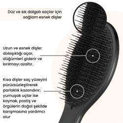 Tangle Teezer The Ultimate Styler Black Tüm Saç Tipleri için Kuru Şekillendirme ve Hacim Etkili Tarak - 4