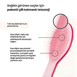Tangle Teezer The Ultimate Styler Bright Pink Tüm Saç Tipleri için Kuru Şekillendirme ve Hacim Etkili Tarak - 3