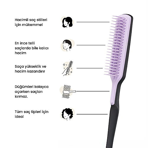 Tangle Teezer The Ultimate Volumizer Hacim veren Lila Saç ve Topuz Fırçası-Tarak - Tangle Teezer (1)