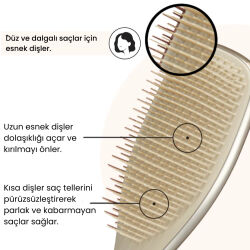 Tangle Teezer Ultimate Detangler Chrome Champagne Gold Islak ve Kuru Düz ve Kıvırcık Saçlar için Saç Fırçası-Tarak - 4