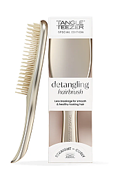 Tangle Teezer Ultimate Detangler Chrome Champagne Gold Islak ve Kuru Düz ve Kıvırcık Saçlar için Saç Fırçası-Tarak - 1