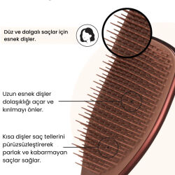 Tangle Teezer Ultimate Detangler Chrome Choc Bronze Islak ve Kuru Düz ve Kıvırcık Saçlar için Saç Fırçası-Tarak - 4