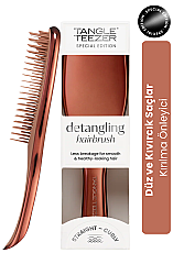 Tangle Teezer Ultimate Detangler Chrome Choc Bronze Islak ve Kuru Düz ve Kıvırcık Saçlar için Saç Fırçası-Tarak - 1