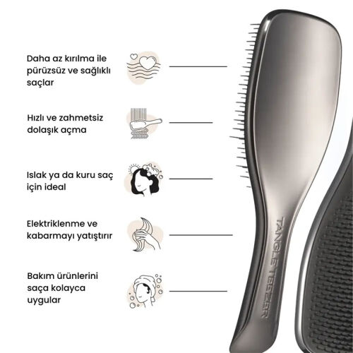 Tangle Teezer Ultimate Detangler - Chrome - Midnight Silver - Tangle Teezer (1)