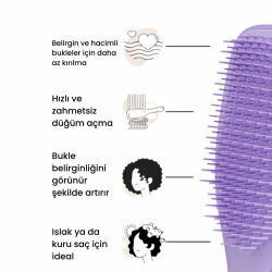 Tangle Teezer Wet Hair Naturally Curly Lilac Saç Fırçası - 5