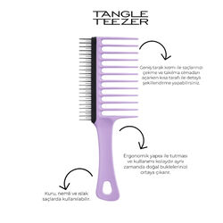 Tangle Teezer Wide Tooth Comb Kıvırcık ve Bukleli Saçlar için Lila Saç Fırçası-Tarak - 2