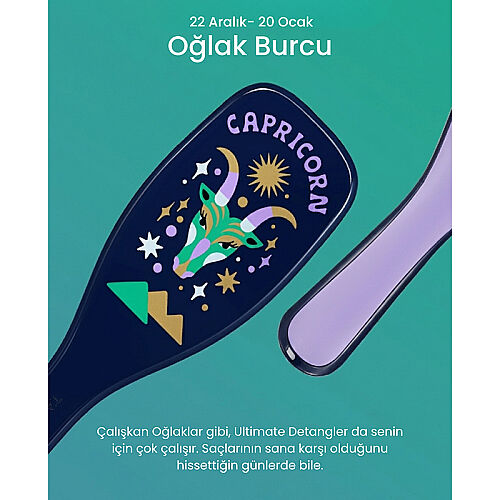 Tangle Teezer Zodiac The Ultimate Detangler Capricorn Saç Açıcı Tarak (Düz ve Kıvırcık Saçlar) - Oğlak Burcu - 9