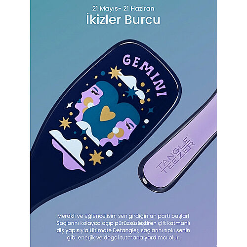 Tangle Teezer Zodiac The Ultimate Detangler Gemini Saç Açıcı Tarak (Düz ve Kıvırcık Saçlar) - İkizler Burcu - 9