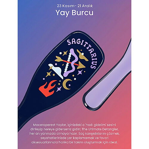 Tangle Teezer Zodiac The Ultimate Detangler Sagittarius Saç Açıcı Tarak (Düz ve Kıvırcık Saçlar) - Yay Burcu - 9