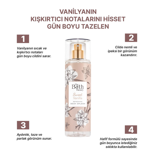 The Bath Factory Sweet Vanilla Vücut Spreyi 200 ml - 3
