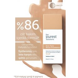 The Purest Solutions Even Tone Leke Karşıtı Serum Fondöten SPF50+ 30 ml - Orta-Koyu Ton - 4